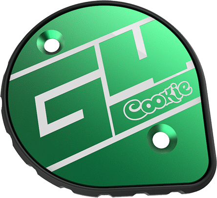 Cookie G4 skydiving helmet green side plate