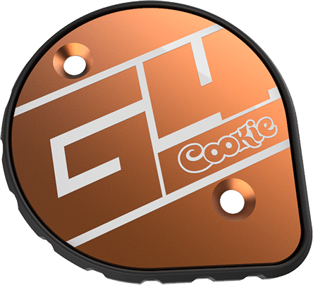 Cookie G4 skydiving helmet orange side plate