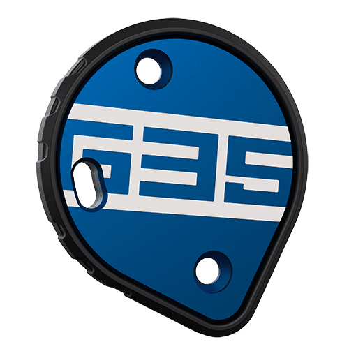 Cookie G35 skydiving helmet side plate blue