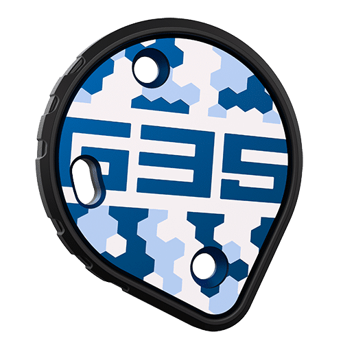 Cookie G35 skydiving helmet side plate blue camo