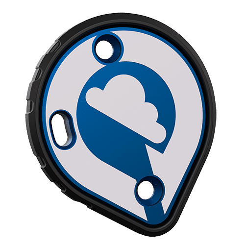 Cookie G35 skydiving helmet side plate blue loop