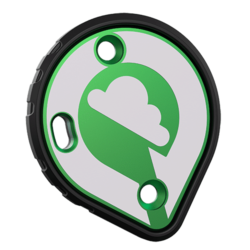 Cookie G35 skydiving helmet side plate green loop