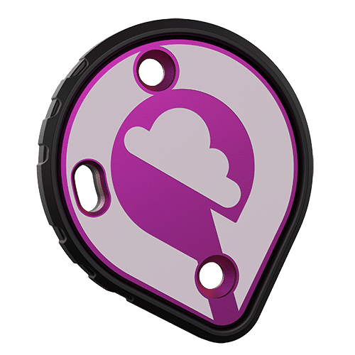 Cookie G35 skydiving helmet side plate purple loop
