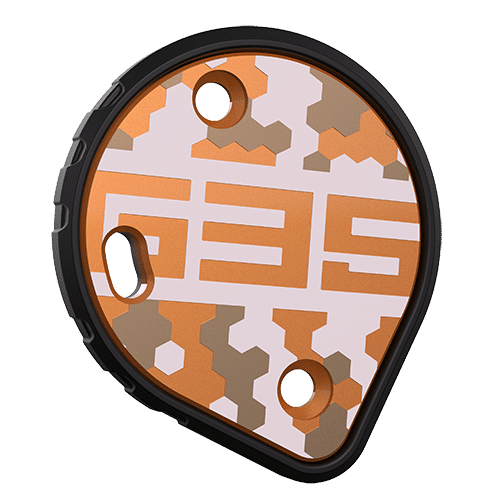 Cookie G35 skydiving helmet side plate orange camo