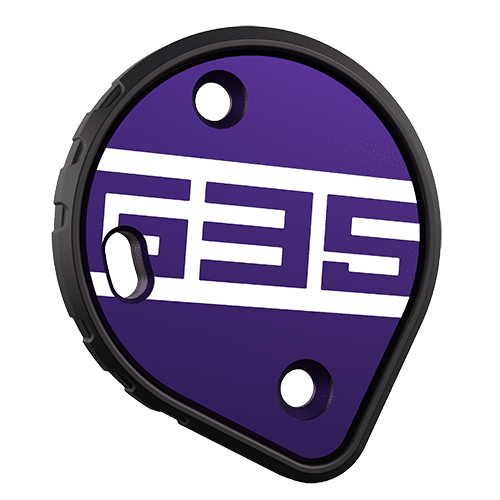 Cookie G35 skydiving helmet side plate purple