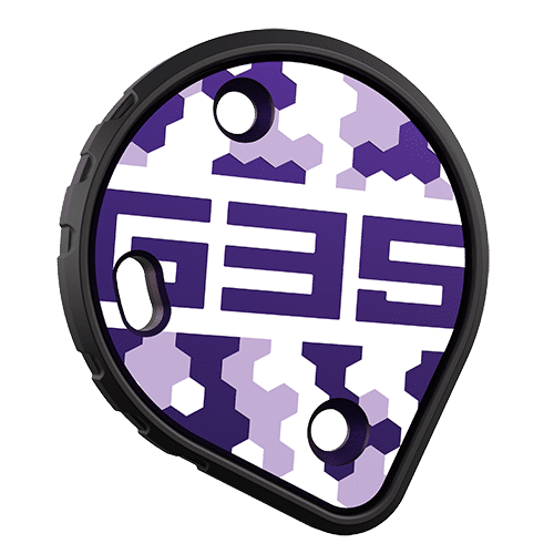 Cookie G35 skydiving helmet side plate purple camo