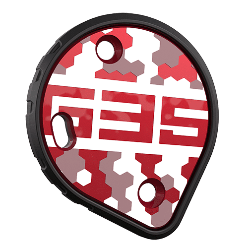 Cookie G35 skydiving helmet side plate red loop