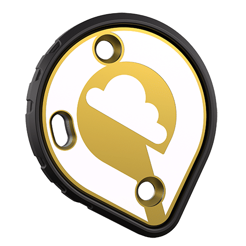 Cookie G35 skydiving helmet side plate yellow loop