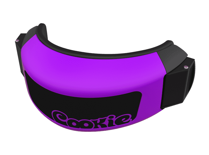 Cookie Fuel skydiving helmet cutaway chin cup purple