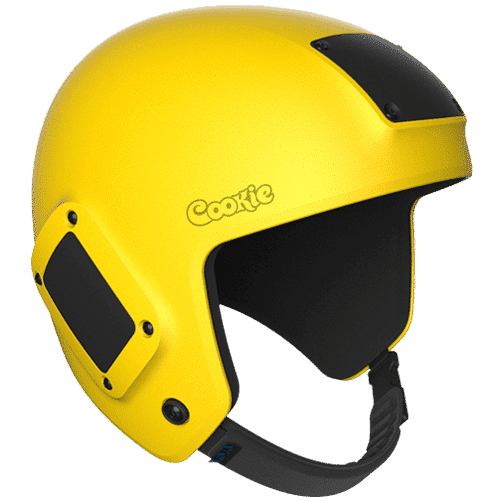 Cookie Fuel skydiving helmet yellow